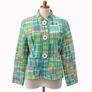 Madison Hill Petite Plaid Summer Blazer- 10P NWT